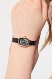 Lilith Roma Rakam Siyah Kadran Rose Kasa Kadın Kol Saati thumbnail 4