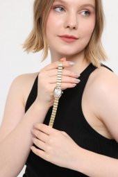 Lilith Roma Rakam Gümüş Kadran Gold Kordon Kadın Kol Saati thumbnail 7