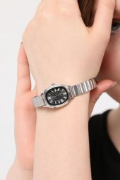 Lilith Roma Rakam Siyah Kadran Gümüş Kordon Kadın Kol Saati thumbnail 6