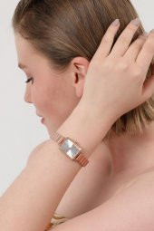 Asteria Gümüş Kadran Rose Kordon Kadın Kol Saati thumbnail 6