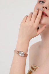 Asteria Gümüş Kadran Rose Kordon Kadın Kol Saati thumbnail 8