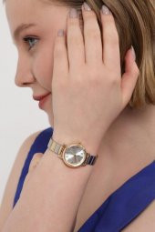 Demeter Gümüş Kadran Gold-Gümüş Kordon Kadın Kol Saati thumbnail 5