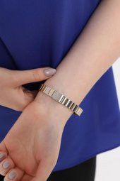 Demeter Gümüş Kadran Gold-Gümüş Kordon Kadın Kol Saati thumbnail 7