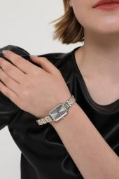 Luna Gümüş Kadran Gold Gümüş Kordon Kadın Kol Saati - 7