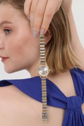 Demeter Gümüş Kadran Gold-Gümüş Kordon Kadın Kol Saati thumbnail 8