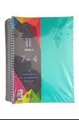 7+4 Ayraçlı Defter 11 Konulu 225 Yaprak 1 Adet 7 Kareli 4 Çizgili Spralli Plastik Kapak Seperatörlü - 5