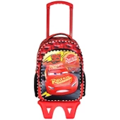 Hakan Çanta Disney Cars Arabalar Çekçekli Okul Çantası Şimşek Mcqueen Çekçekli Sırt Çantası - 1