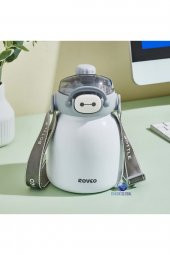 Çocuk Boyun Askılı 1000 Ml Pipetli Paslanmaz Çelik Termos - 1