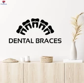 Dekoratif Duvar Sticker Sağlıklı Dişler Diş Bakım Kliniği Diş Hekimi Dekor Çıkartmaları - 1