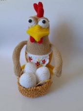 Yumurtacı Tavuk Amigurumi Organik Oyuncak - 1