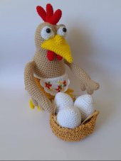 Yumurtacı Tavuk Amigurumi Organik Oyuncak - 2