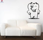 Duvar Dekoratif Sticker Gülümseme Diş Hekimi Stomatoloji Kliniği Dekor Benzersiz Hediyelik - 1