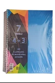 4+3 Ayraçlı Defter 7 Konulu 175 Yaprak 1 Adet 4 Kareli 3 Çizgili Spralli Plastik Kapak Seperatörlü - 3