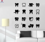Dekoratif Duvar Sticker Diş Desenleri Diş Hekimi Diş Hekimliği Diş Kliniği Çıkartmaları - 1
