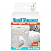 Deri Yaması Kendinden Güçlü Yapışkanlı Kolay Uygulanır Su Geçirmez 10cmX1,5 Metre-Beyaz thumbnail 1