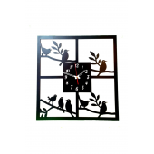 Kuş Temalı Dekoratif  Duvar Saati - 1