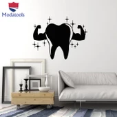 Dekoratif Duvar Sticker Diş Kas Diş Hekimi Stomatoloji Kliniği Diş Bakımı Çıkartmaları - 1