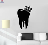 Dekoratif Duvar Sticker Diş Taç Diş Hekimi Kişisel Bakım Diş Kliniği Çıkartmaları - 1