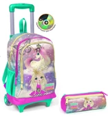 Coral High Kız Çocuk Su Yeşili Unicorn Tekerlekli Okul Çantası ve Kalemlik Seti thumbnail 1