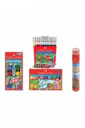 FABER CASTELL KURU SULU PASTEL KEÇELİ 12 RENK 4 PARÇA BOYA SETİ - 1