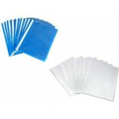 Telli Dosya Mavi 50 Adet + 2 Paket Poşet Dosya 100 lü Paket - 1