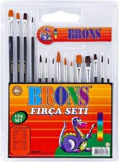 BRONS RESİM SULU BOYA FIRÇA SETİ 15Lİ BR-249 ÜCRETSİZ KARGO - 1