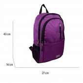 Bagacar Mnt Cepli Mor Unisex Okul ve Günlük Sırt Çantası - 4