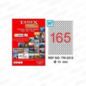 Tanex TW-2215 - 15 mm Laser Etiket 100 Adet Ücretsiz Kargo - 1