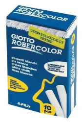 GİOTTO ROBERCOLOR TEBEŞİR 10LU PAKET BEYAZ ÜCRETSİZ KARGO - 1