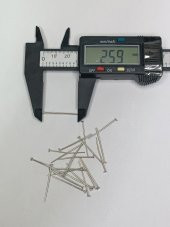 Nikel Kaplama Düz Takı Çivisi 1Kg 26mm - 4