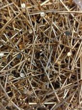Nikel Kaplama Düz Takı Çivisi Sarı 1Kg 24mm - 3