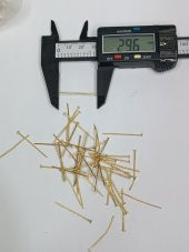 Nikel Kaplama Düz Takı Çivisi Sarı 1Kg 30mm - 4