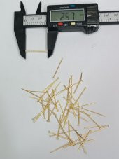 Nikel Kaplama Düz Takı Çivisi Sarı 1Kg 26mm - 4