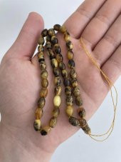 Doğal Kaya Damla Kehribar Tesbih 45lik 9,1x6,6mm 11,20 Gram - 3