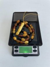Renk Karması Doğal Kaya Damla Kehribar Tesbih 33lük 11,7x7,5mm 13,80 Gram - 8