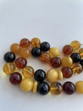 Renk Karması Doğal Kaya Damla Kehribar Tesbih 33lük 11mm 27,20 Gram thumbnail 5