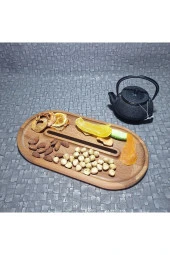 Ahşap Kayın Çerezlik-kahvaltılık Ve Servis- Sunum Tabağı Kz1015d - 1