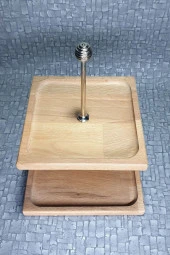 Ahşap Katlı Kurabiyelik Kare Kz10132 - 2