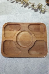 Ahşap Kayın Çerezlik-kahvaltılık Ve Servis- Sunum Tabağı Kz10081 - 2
