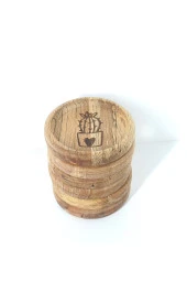 Ahşap Fincan Ve Bardak Altlığı 6lı Kahve Altı Oval thumbnail 4