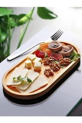 Dekoratif Tabak Çok Amaçlı, Yağdanlık Altlığı, Çerezlik - Kahvelik - Sabunluk (24X10) - 1