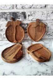 Çerezlik Sunum Tabağı Servis Tabağı 4 Parça Dekoratif - 3