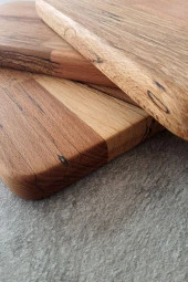 Kayın Kesme Tahtası 3 Parça Sunum Seti Servis Tabağı Kahvaltı Tabağı Doğal - 4