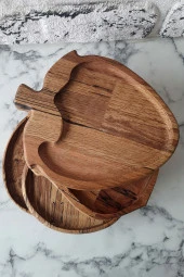 Çerezlik Sunum Tabağı Servis Tabağı 4 Parça Dekoratif - 5