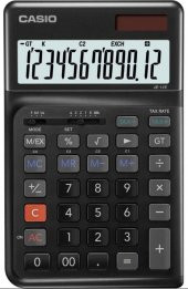 Casio JE-12E-BK Siyah 12 Hane Masa Üstü Ergonomik Tuşlu Hesap Makinesi - 1