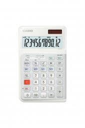 Casio JE-12E-WE Beyaz 12 Hane Masa Üstü Ergonomik Tuşlu Hesap Makinesi - 1