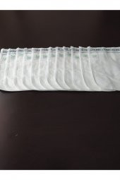 Kelebek Kese İnce Lastikli Hamam Banyo Kesesi Standart Lastikli Beyaz 12 Adet - 1