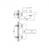 921511N Newarc Natural Banyo Bataryası Krom - 2