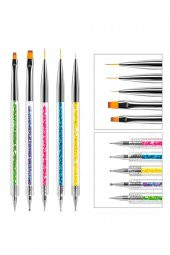 Fontenay Tırnak Süsleme Fırçası, Nail Art Fırça, Tırnak Desen Fırçası Seti No:2181 - 1