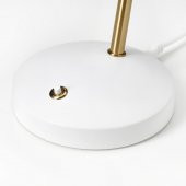 LED'li Çalışma-Okuma Lambası MeridyenDukkan Beyaz-Gold Rengi Masa Lambası - 4